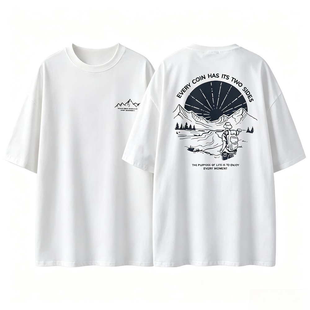 Outdoor Sports Adventure - Men Hiker Graphic T-Shirt Every Coin