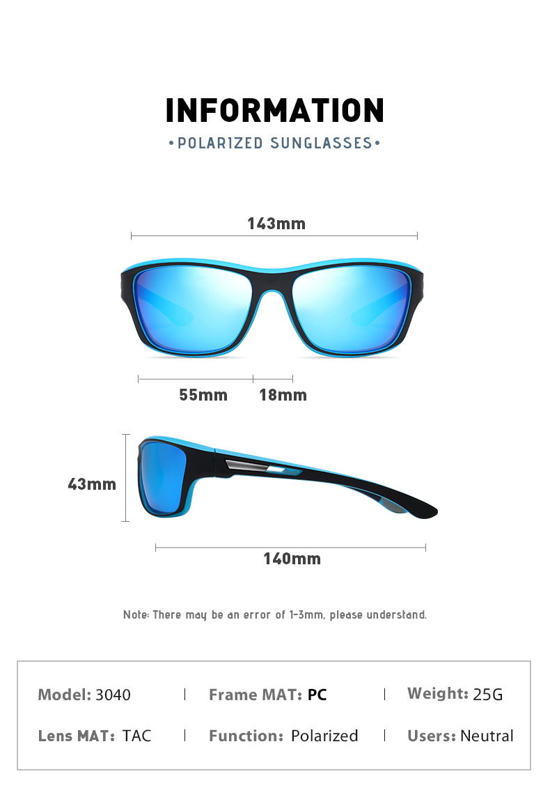 Outdoor Sports Activities - Men Cycling Active Sports Polarized Sunglasses