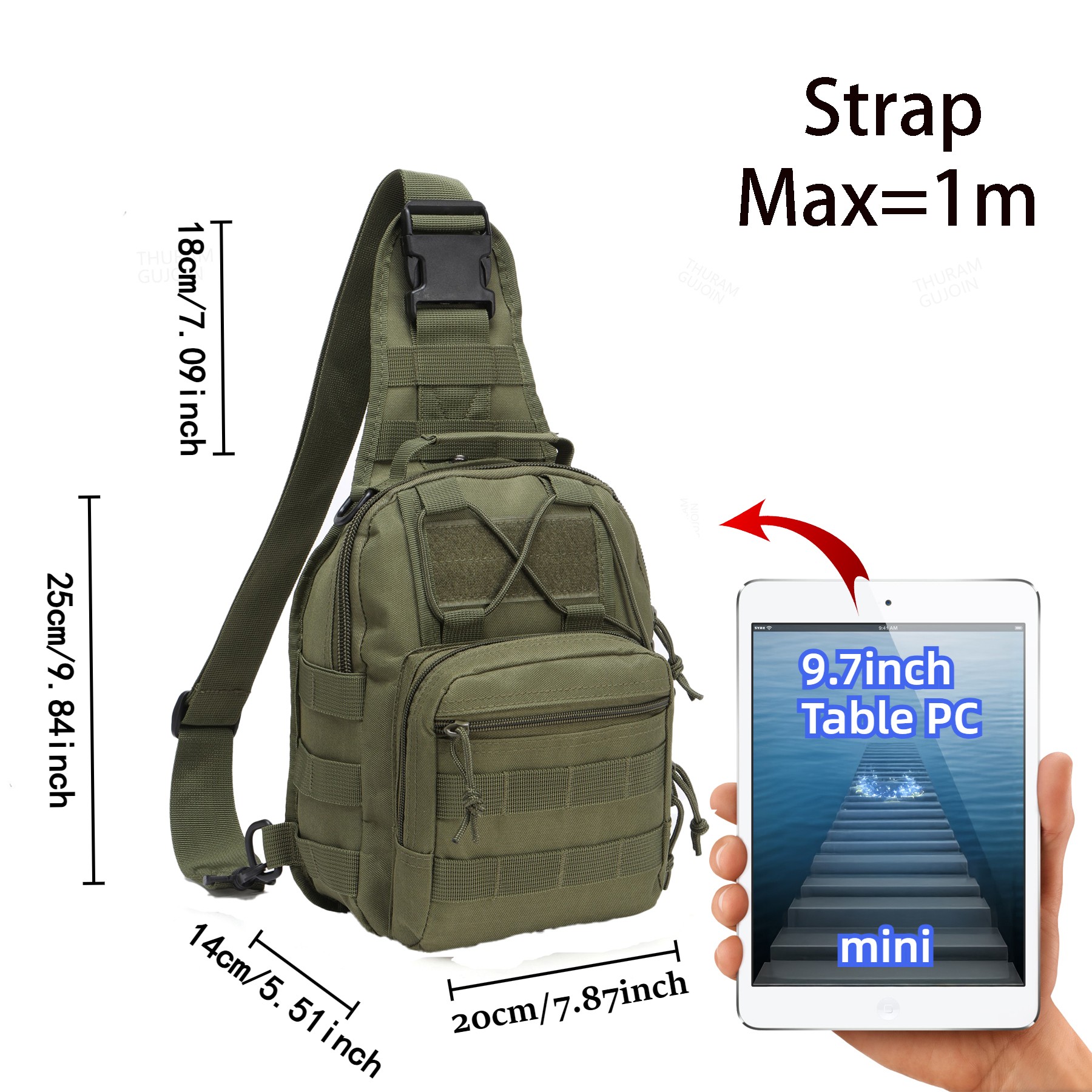 THURAM Outdoor Tactical Bag Ba - Outdoor Sport Day recension och pris