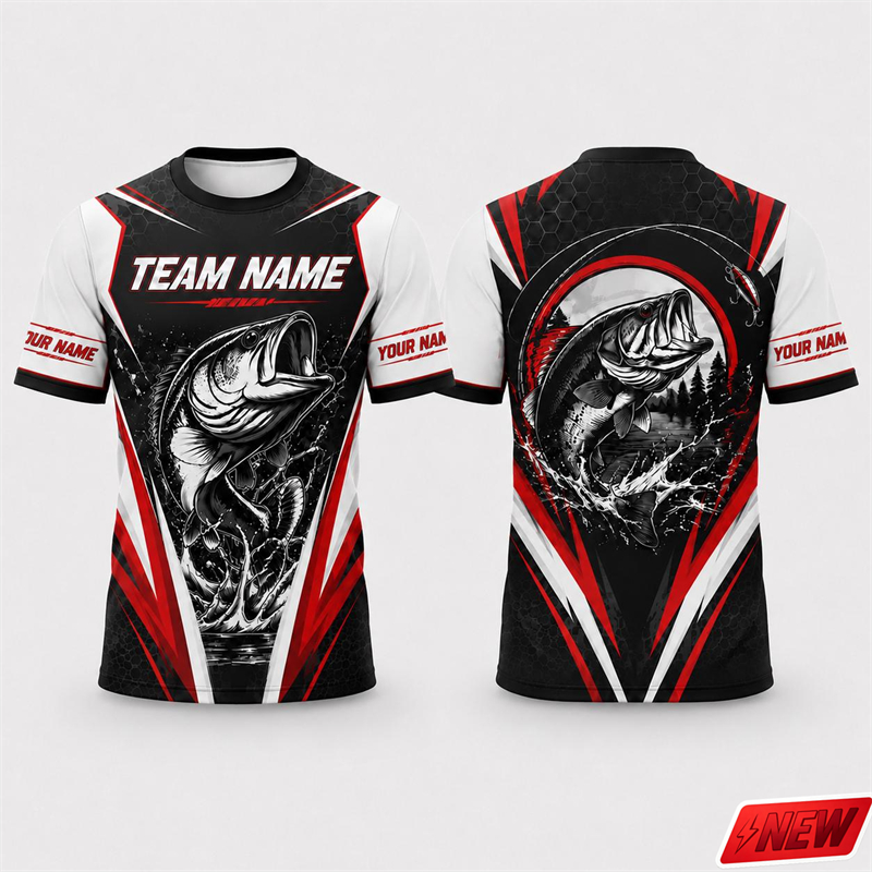 Custom Name Team Fishing Jerse - Outdoor Sport Name recension och pris