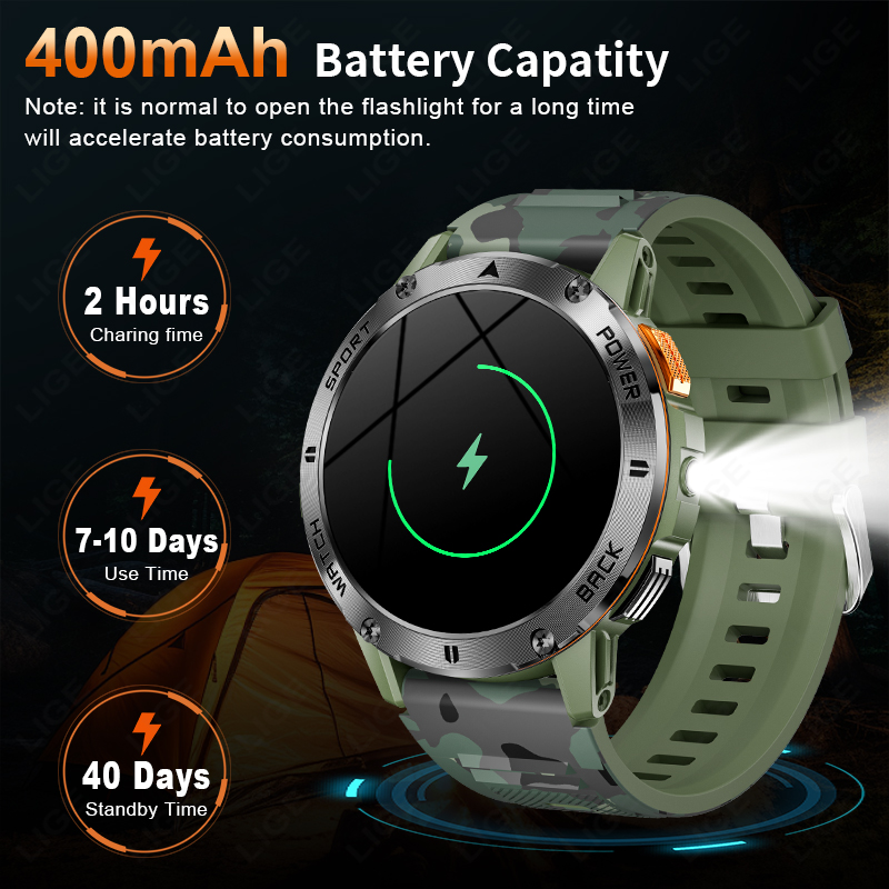 LIGE 400mAh Military Grade Men - Outdoor Sport Day recension och pris