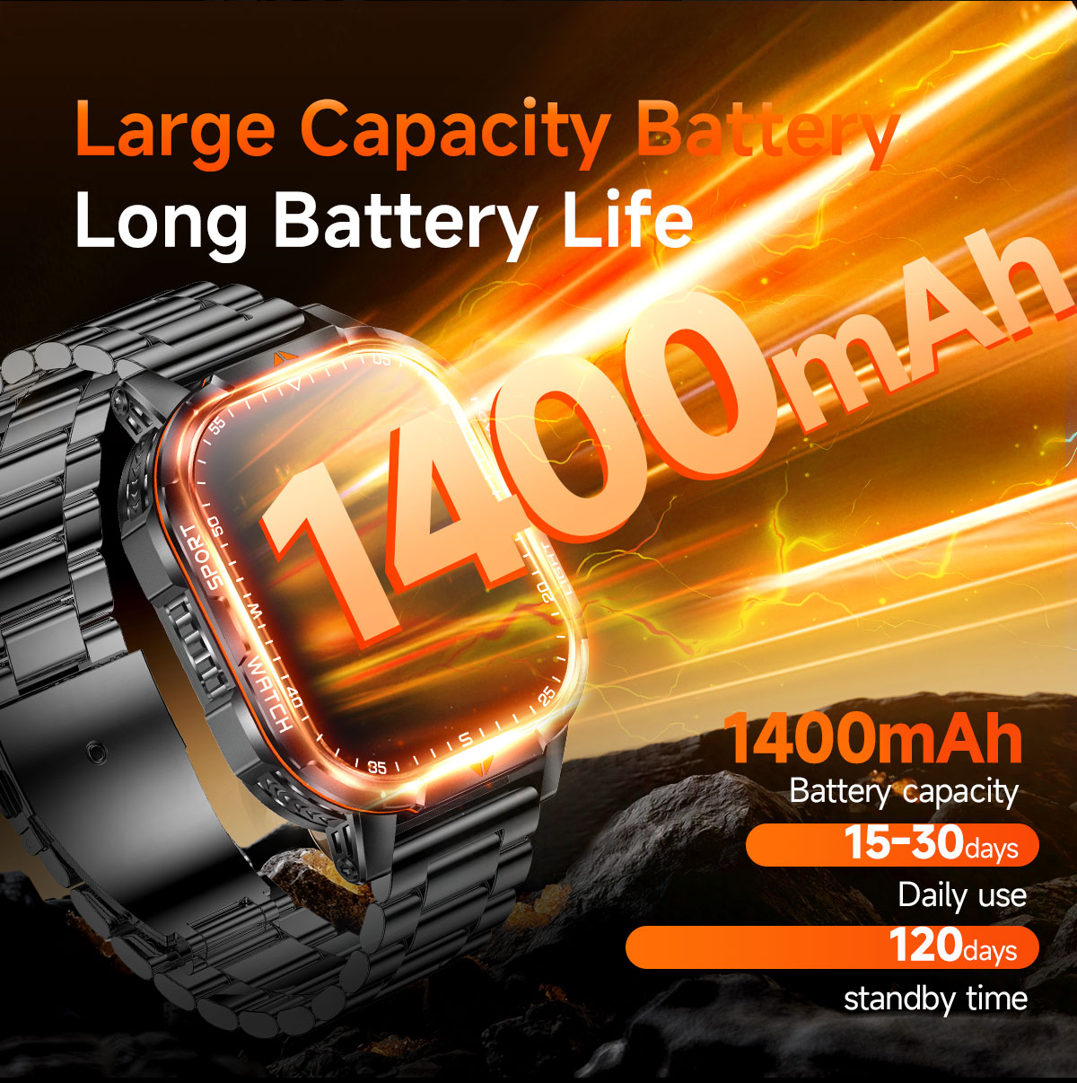 2026 New 1400mAh Super Large B - Outdoor Sport Day recension och pris