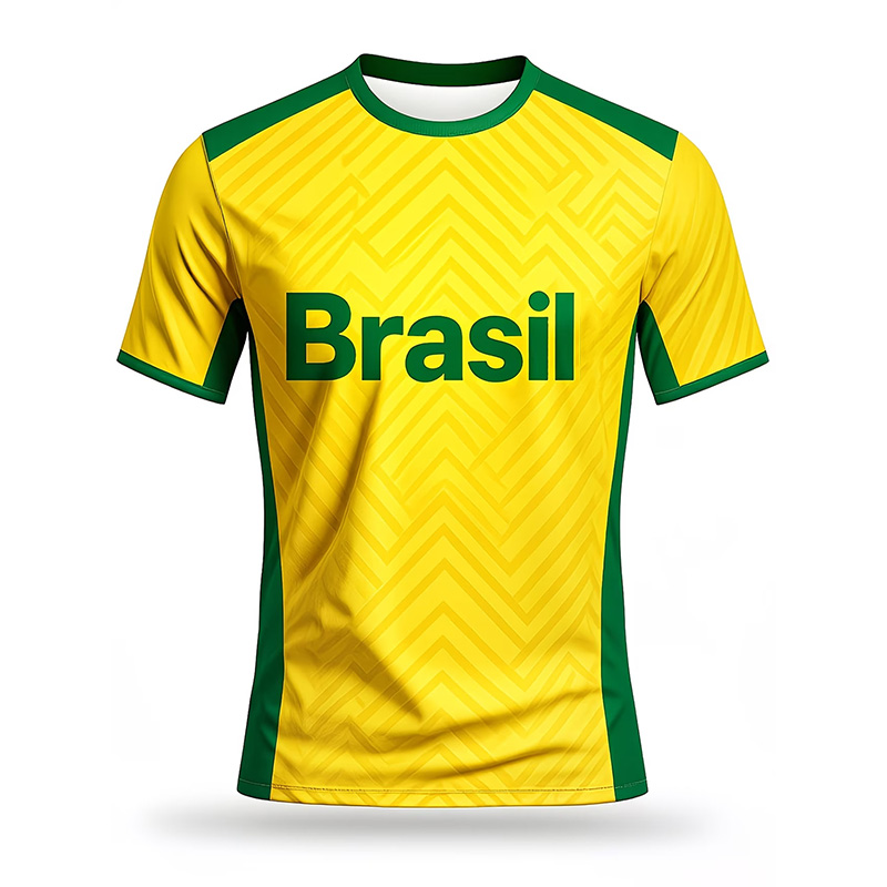 Brazil Football Jersey T-shirt - Outdoor Sport Name recension och pris