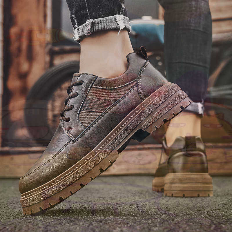 Dark Natural Leather Fashion T - Outdoor Sport Name recension och pris
