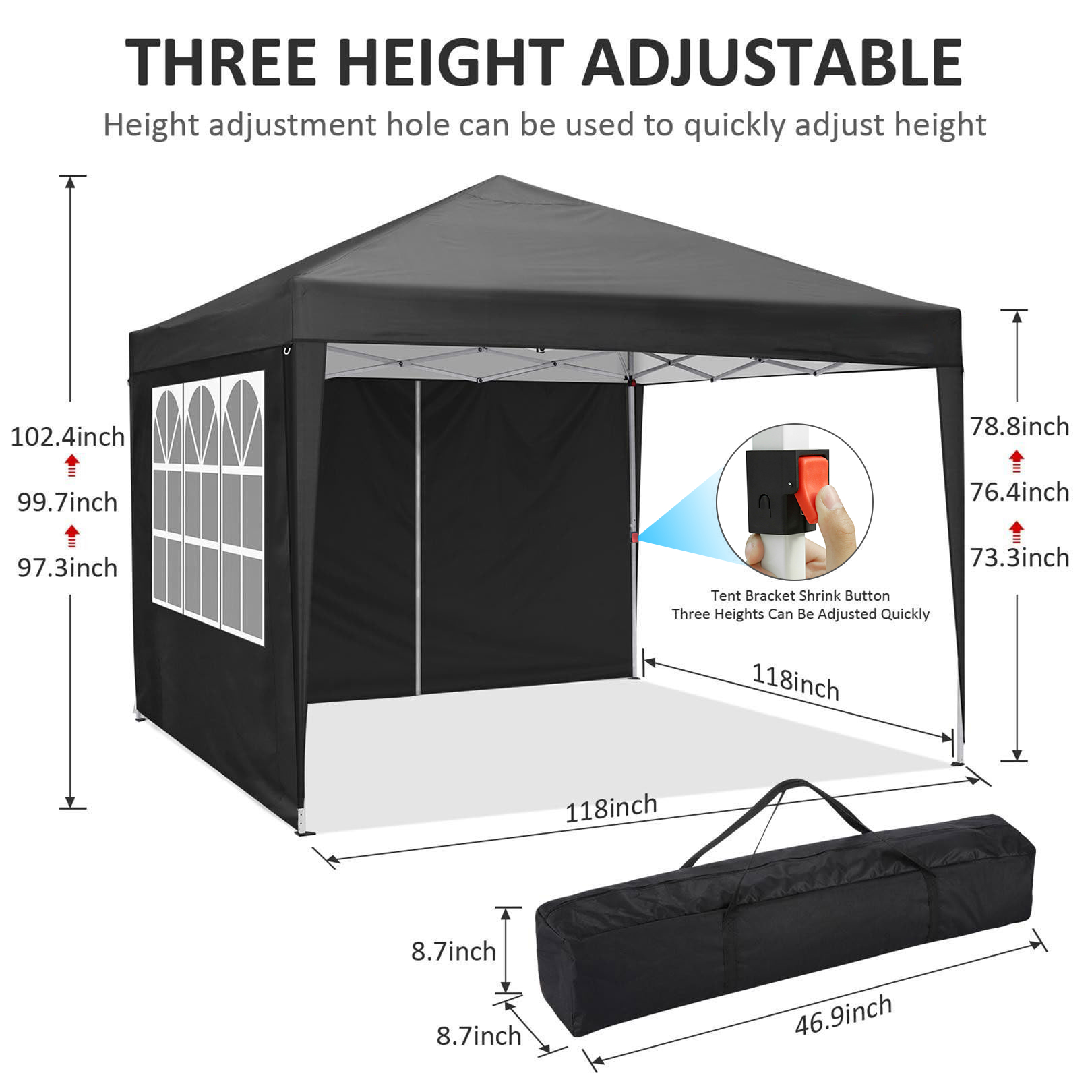 10x10FT Pop up Canopy Tent, 10 - Outdoor Sports Center recension och pris